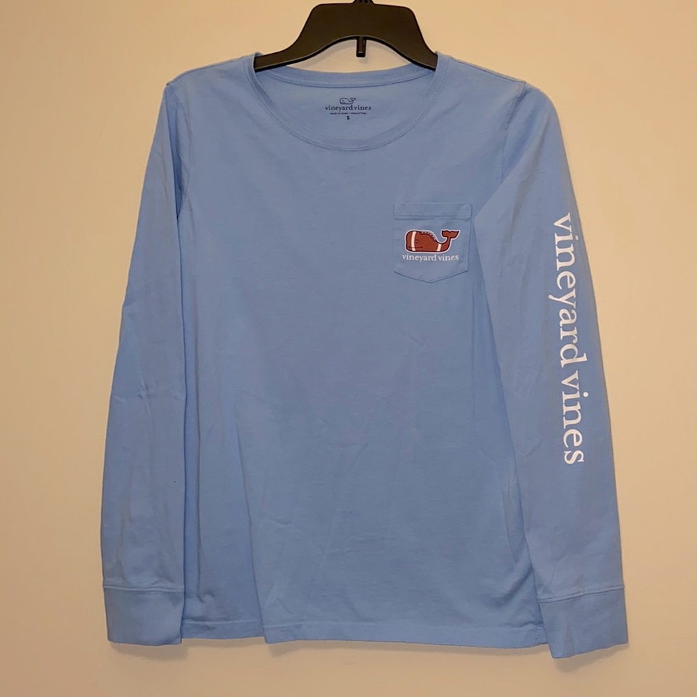 VINEYARD VINES long-sleeve t-shirt FOOTBALL WHALE